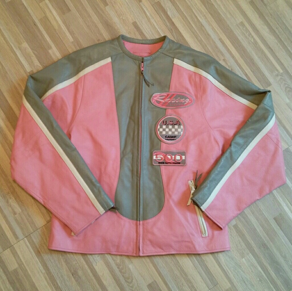Marcia Collection Leather Racing Jacket
